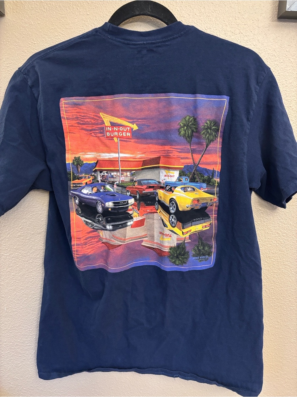 In-N-Out Burger Medium Graphic Tee Navy Blue Short Sleeve